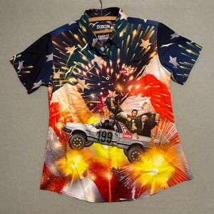 Dixxon Travis Pastrana 199 Patriotic July 4 Motocross Party Shirt Men M